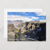 Isländische Natur Postkarte (Vorne/Hinten)