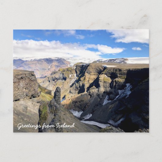 Isländische Natur Postkarte (Vorderseite)