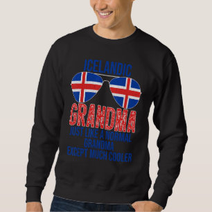 Isländische Oma Island Flag-Sonnenbrille Mutter Sweatshirt