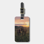 Isländische Pferde - Gepäckanhänger (Vorderseite vertikal)