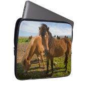 Isländische Pferde Graze Laptopschutzhülle (Vorne Rechts)