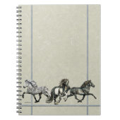 Isländische Pferde in Bewegung Notizblock (Vorderseite)