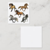 Isländische Pferde in Gait Quadratische Visitenkarte (Vorne/Hinten)