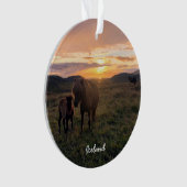 Isländische Pferde - Keramik Ornament (Vorderseite)