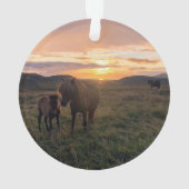 Isländische Pferde - Keramik Ornament (Rückseite)