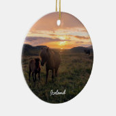 Isländische Pferde - Keramik Ornament (Rechts)