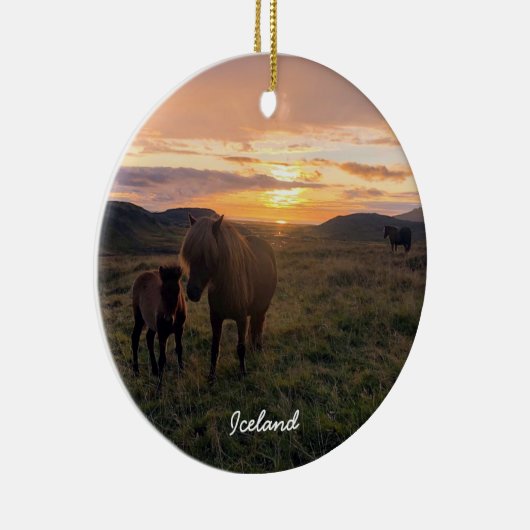 Isländische Pferde - Keramik Ornament (Rechts)