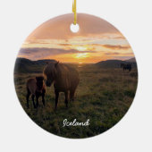 Isländische Pferde - Keramik Ornament (Hinten)