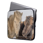 Isländische Pferde Laptopschutzhülle (Vorderseite Links)