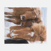 Isländische Pferde-Nussbaum, Island Fleecedecke (Vorderseite (Horizontal))