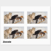 Isländische Pferde Rechteckiger Aufkleber (Blatt)