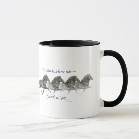 Isländische Pferde reiten so glattes wie silk ~ Tasse (Rechts)