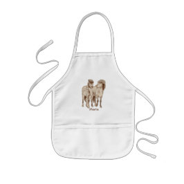 Isländische Pferde sprechen Kinderschürze