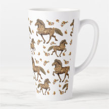 Isländische Pferde und Blume der 1930er Jahre