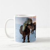 Isländische Pferde - VORLAGE Kaffeetasse (Links)