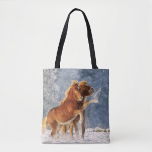 Isländische Pferdefoals im sonnigen Foto Tasche