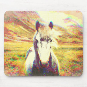 Isländische Pferdekunst Mousepad