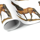 Isländische Pferdepaute in Bewegung zwei Geschenkpapier (Rolleneckpunkt)