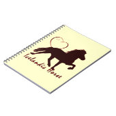 Isländische Pferdereiten Notizblock (Linke Seite)