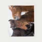 Isländische Pferdfreunde, Island Wandteppich (Vorderseite)