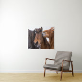 Isländische Pferdfreunde, Island Wandteppich (Beispiel (Horizontal))