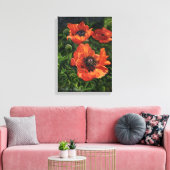 ‚isländische Poppies‘ Leinwanddruck (Insitu (Wohnzimmer))