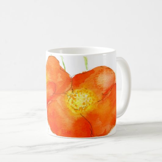 Isländische Poppies-Tasse Kaffeetasse (VorderseiteRechts)