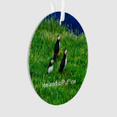 Isländische Puffen im Sommer Ornament (Vorderseite)