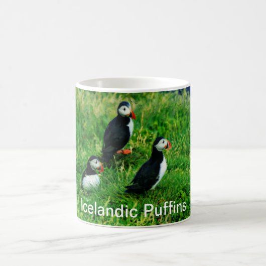 Isländische Puffins Kaffeetasse (Mittel)
