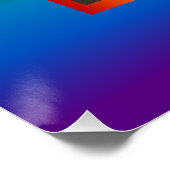 Isländische Regenbogenwasserfall Poster (Ecke)