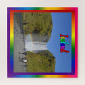 Isländische Regenbogenwasserfall Puzzle (Horizontal)