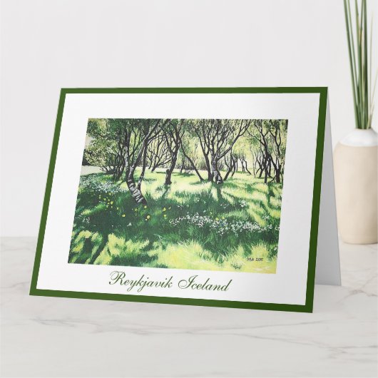 Isländische Reykjavik-Sonnenkunst von Pola.B.Alex Karte (Vorderseite)