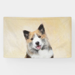 Isländische Sheepdog-Malerei - Original Dog Art Banner