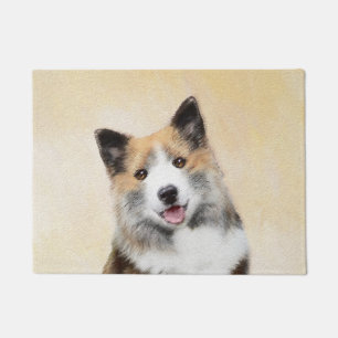 Isländische Sheepdog-Malerei - Original Dog Art Fußmatte