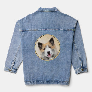Isländische Sheepdog-Malerei - Original Dog Art Jeansjacke