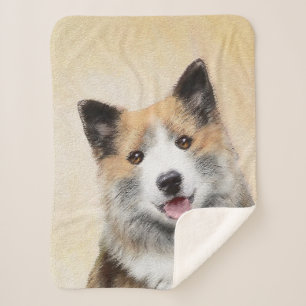 Isländische Sheepdog-Malerei - Original Dog Art Sherpadecke
