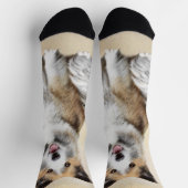 Isländische Sheepdog-Malerei - Original Dog Art Socken (Oben)