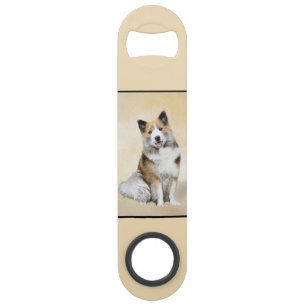 Isländische Sheepdog-Malerei - Original Dog Art Speed Flaschenöffner