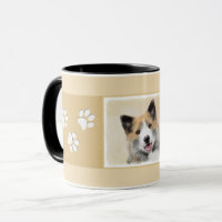 Isländische Sheepdog-Malerei - Original Dog Art