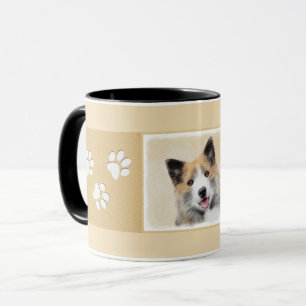 Isländische Sheepdog-Malerei - Original Dog Art Tasse