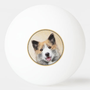 Isländische Sheepdog-Malerei - Original Dog Art Tischtennisball