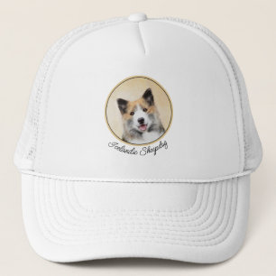 Isländische Sheepdog-Malerei - Original Dog Art Truckerkappe