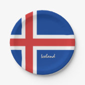 Isländische Teller, Party, Sport, Island Pappteller (Vorderseite)