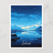 Isländische Vintage Postkarte (Vorderseite)