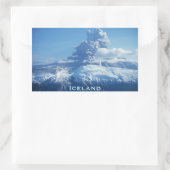 Isländische Vulkanausbruch Rechteckiger Aufkleber (Tasche)