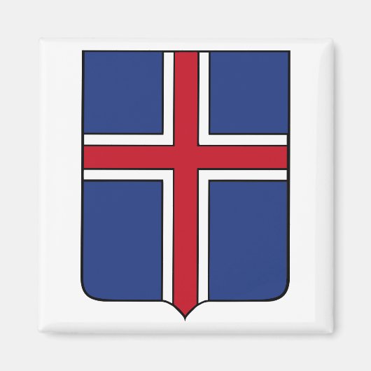 Isländische Wappen Magnet (Vorne)