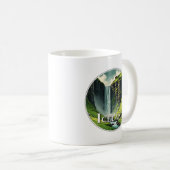 Isländische Wasserfall Kaffeetasse (VorderseiteRechts)
