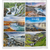 Isländische Wasserfälle Duschvorhang (Vorderseite)