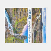 Isländische Wasserfälle Fleecedecke (Vorderseite (Horizontal))