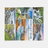 Isländische Wasserfälle Fleecedecke (Vorderseite (Horizontal))